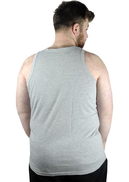 Büyük Beden Erkek Atlet Bisiklet Yaka 6340 Gri Melanj modelleri