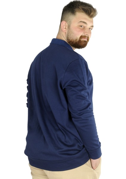 Erkek Uzun Kol Polo Cepli Interlok M 22460 Indigo