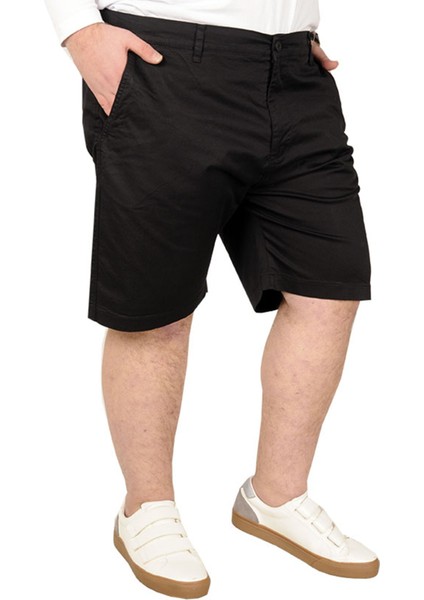 Kapri Yancep Nice Classic Büyük Beden Erkek Şort Siyah Rahat Kesim Yazlık fiyatları