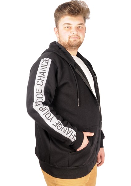 Erkek Sweat Kapşonlu Pieced Arm 21515 Siyah fiyatları