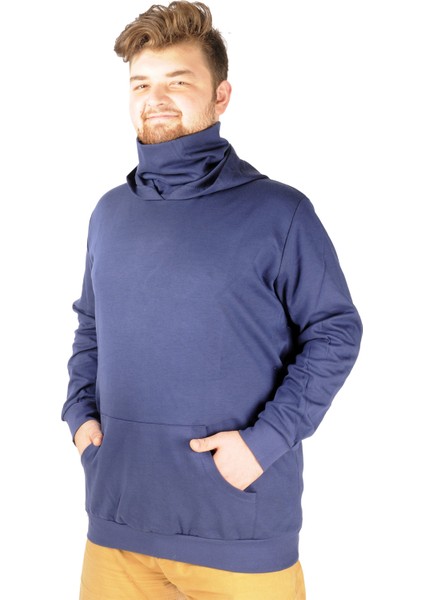 Büyük Beden Erkek Sweatshirt Arm Mask 21505 Indigo fiyatları