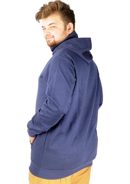 Büyük Beden Erkek Sweatshirt Arm Mask 21505 Indigo fırsatları
