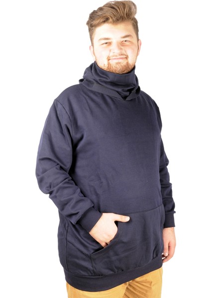 Büyük Beden Erkek Sweatshirt Arm Mask 21505 Lacivert fiyatları
