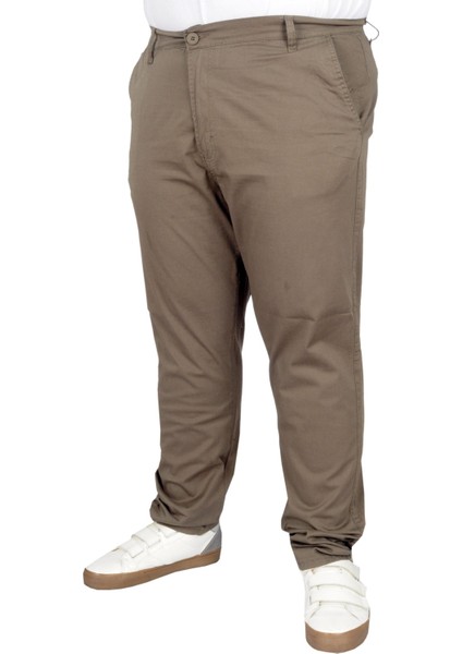 Büyük Beden Erkek Pantolon Keten 20850 Toprak