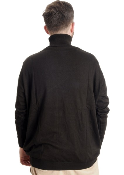 Büyük Beden Erkek Kazak Balıkçı Yaka 22205 Kahverengi fırsatları