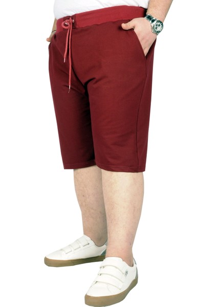 Büyük Beden Erkek Kapri Straight Basic 20500 Bordo