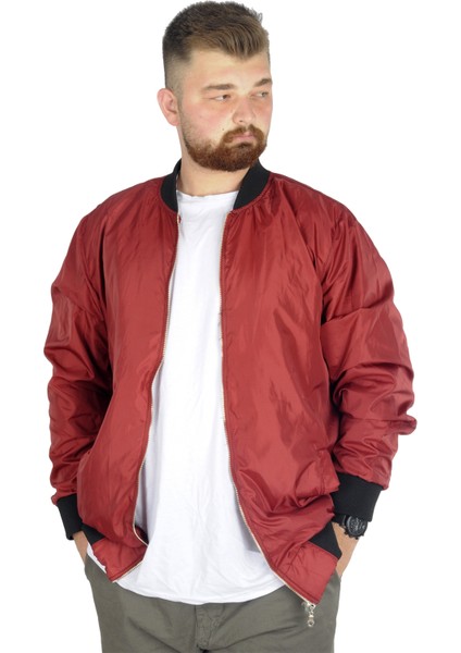 Büyük Beden Erkek Kolej Mont Bordo Renkli İnce Kumaş 2022 Sonbahar-Kış