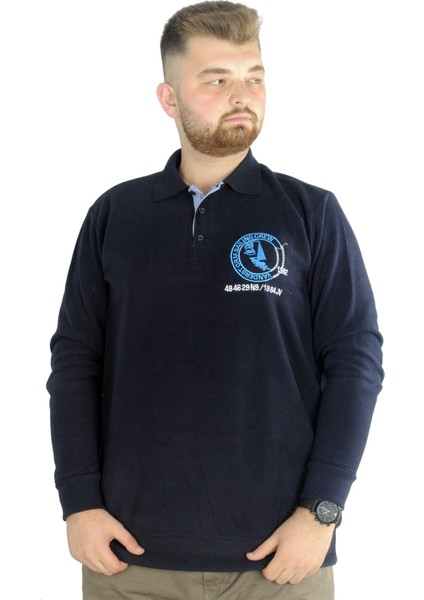 Erkek Sweatshirt Polo Selanik Sailing Crew 22442 Lacivert