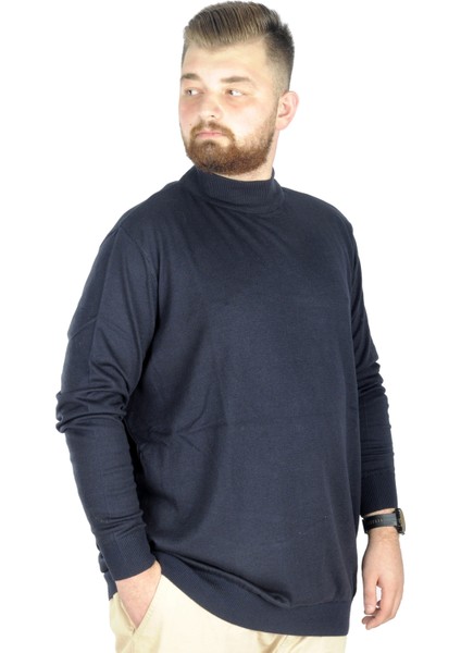 Büyük Beden Kazak Yarım Balıkçı 22208 Lacivert fiyatları