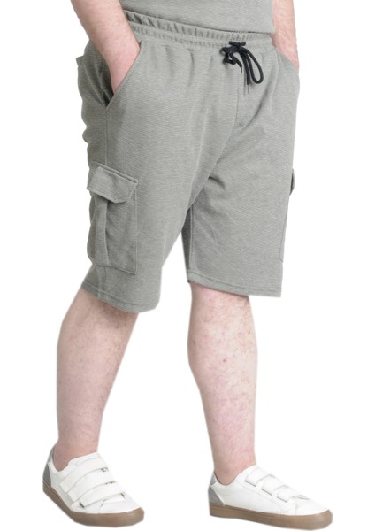 Büyük Beden Erkek Şort Kargo Cep Waffle 23500 Haki fiyatları