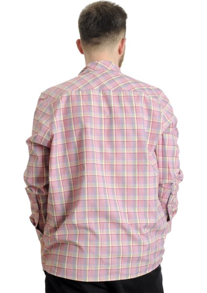 Büyük Beden Erkek Gömlek Ekose Uzun Kollu 23300 Koyu Bordo fırsatları