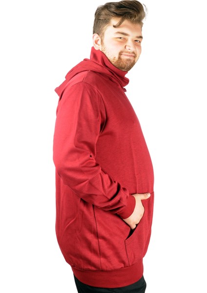 Büyük Beden Erkek Sweatshirt Arm Mask 21505 Bordo fırsatları