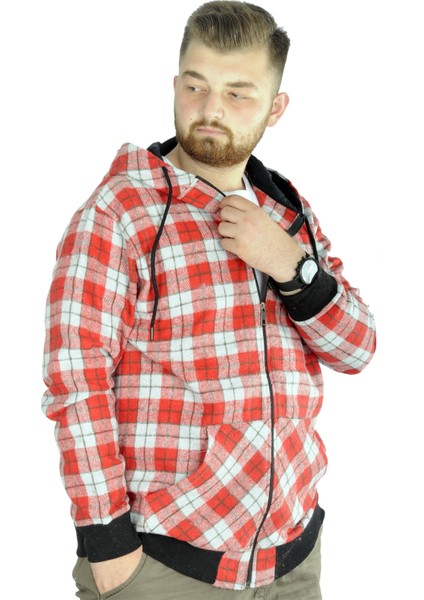 Erkek Oduncu Kapsonlu Sweat Pocket 21574 Bordo