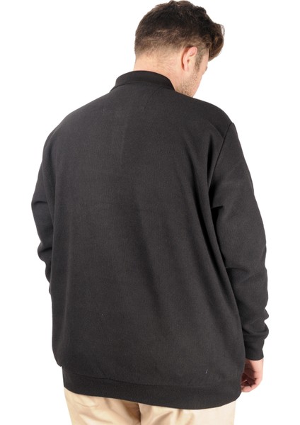 Erkek Sweat Polo Recycle Selanik Sailor B20421 Siyah modelleri