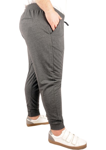 Büyük Beden Erkek Eşofman Altı Dar Paça Antrasit Esnek Kumaş Mevsimlik fiyatları