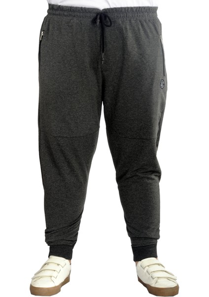 Mode Xl Büyük Beden Eşofman Altı Darpaça Zippered 22501 Antramelanj