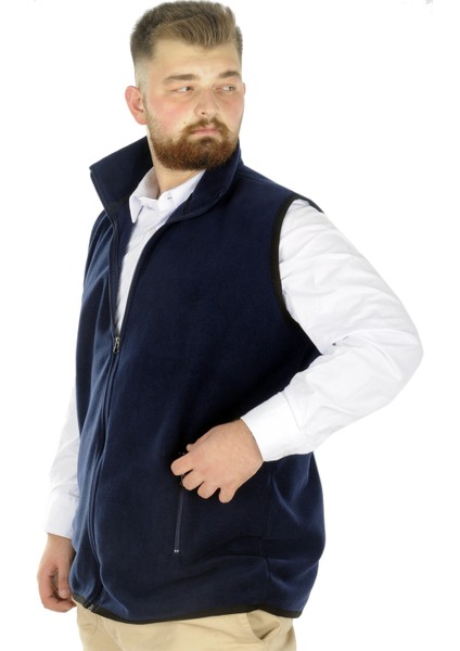 Erkek Polar Yelek Dik Yaka Fermuarlı 22549 Lacivert fiyatları