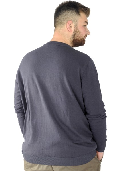 Büyük Beden Kazak Bisiklet Yaka 22207 Füme modelleri