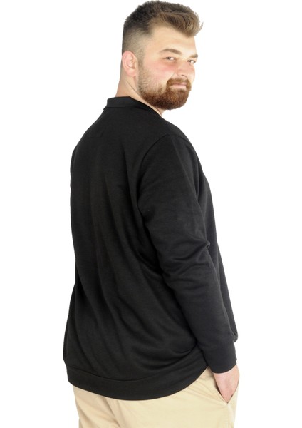 Erkek Uzun Kol Polo Cepli Interlok M 22460 Siyah modelleri