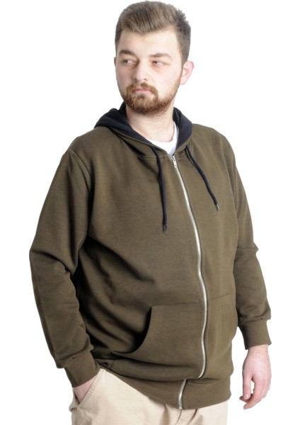 Erkek Hırka Kapson Fermuarlı Steel Interlock 21600 Haki