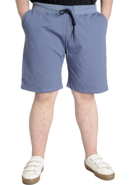 Büyük Beden Erkek Kapri Yandan Cep Mulıne 20501 Mavi