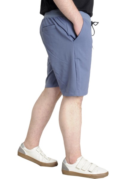 Büyük Beden Erkek Kapri Yandan Cep Mulıne 20501 Mavi modelleri