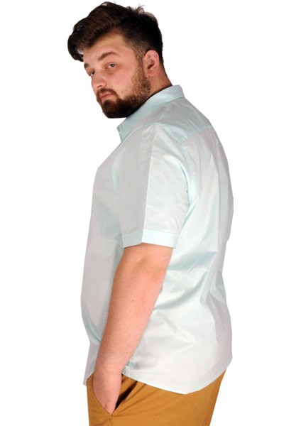 Büyük Beden Erkek No Pocket Lycra Poplin 20353 Mint Yeşili modelleri