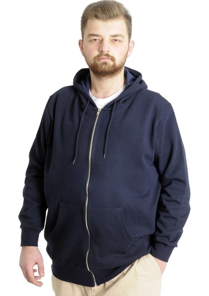 Erkek Hırka Kapson Fermuarlı Steel Interlock 21600 Lacivert