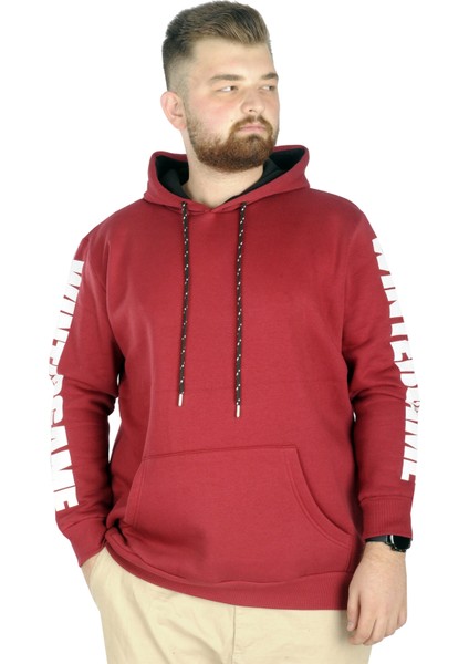 Erkek Sweat Kapşon Kanguru Wintergame 22541 Bordo