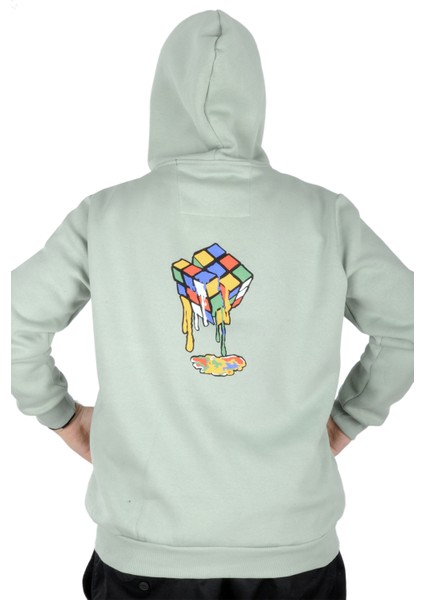 Erkek Sweat Kapşonlu Fermuarlı Karmashek 22538 Su Yeşili fiyatları