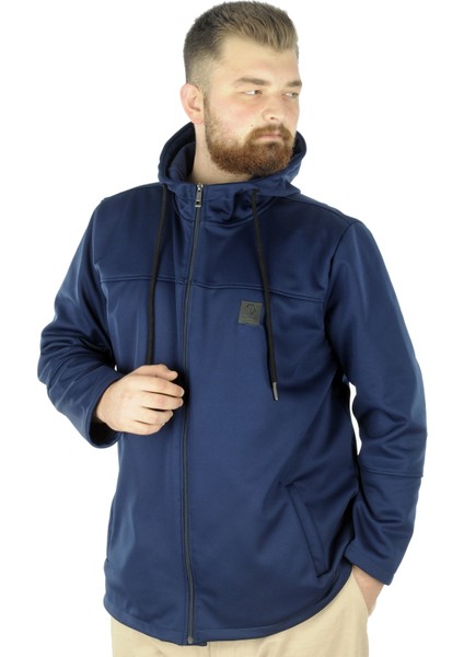 Erkek Softshell Parcalı Kapsonlu Mont 21235 Indigo