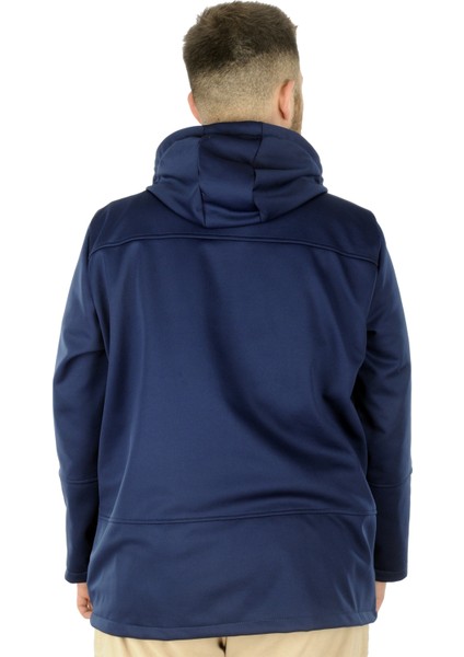 Erkek Softshell Parcalı Kapsonlu Mont 21235 Indigo