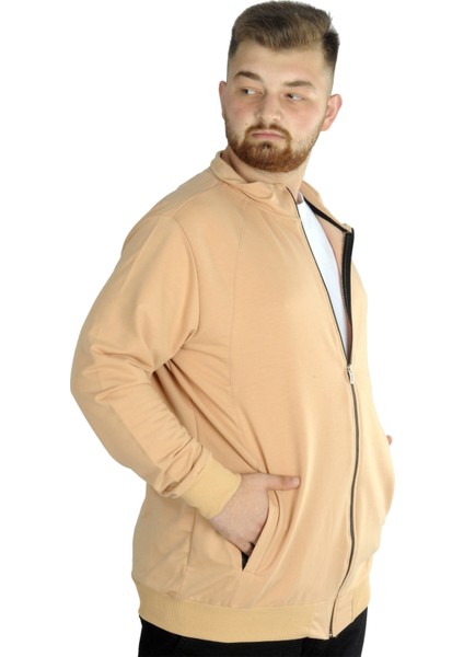 Büyük Beden Eşofman Üstü 2ip Choose Your Mode 21202 Bej modelleri