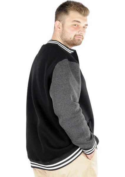 Büyük Beden Erkek Kolej Mont 22618 Siyah modelleri