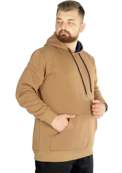 Erkek Sweatshirt Kapşonlu Pocket Basic 20562 Sütlükahve fiyatları