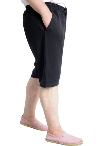 Büyük Beden Erkek Şort Interlok 23515 Lacivert modelleri