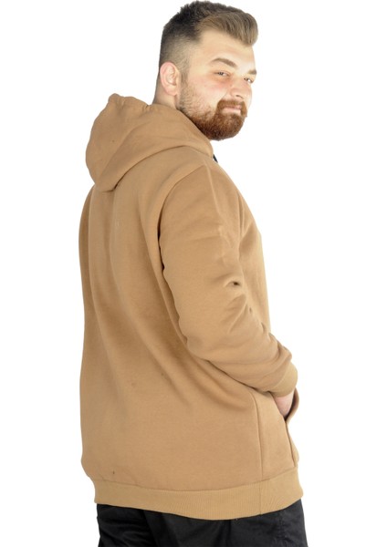 Erkek Sweatshirt Kapşonlu Pocket Basic 20562 Sütlükahve modelleri