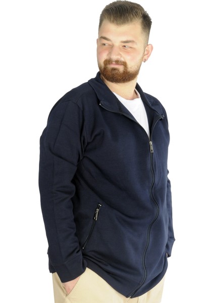 Buyuk Beden Erkek Hırka Fermuarlı Stell Dik Yaka 20571 Lacivert fiyatları