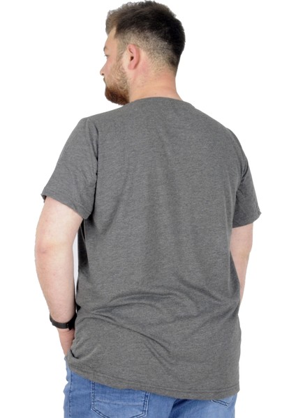 Mode Xl Büyük Beden T-Shirt Bisiklet Yaka Complex City 22170 Antramelanj fiyatları