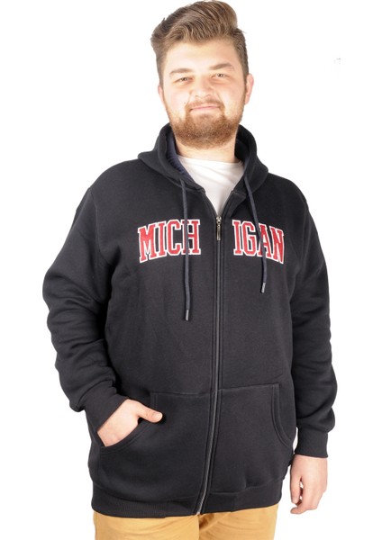 Erkek Sweat Kapşonlu Michigan 21519 Lacivert