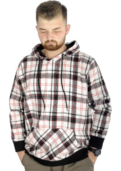 Erkek Oduncu Kapsonlu Sweat Kanguru 22528 Ekru