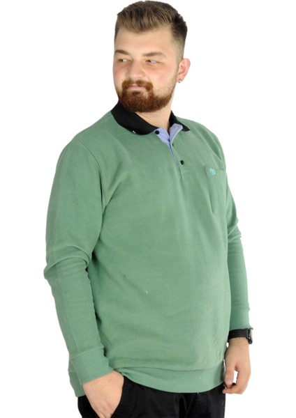 Erkek Sweat Polo Cepli Selanik Basic 20441 Çağla fiyatları