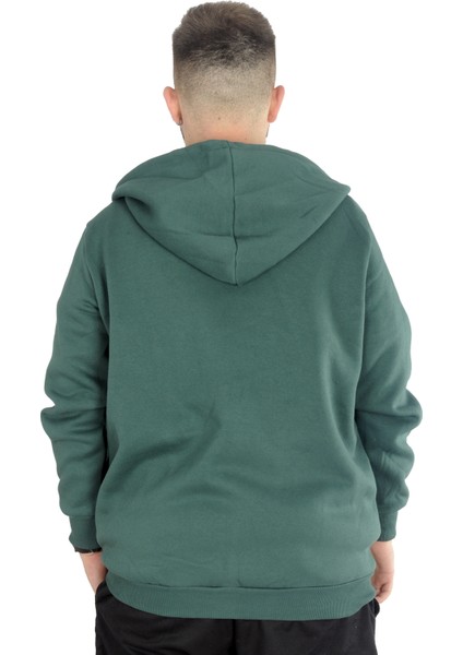 Mode Xl Erkek Sweatshirt Kapşonlu Zippered Basic 20543 Nefti modelleri