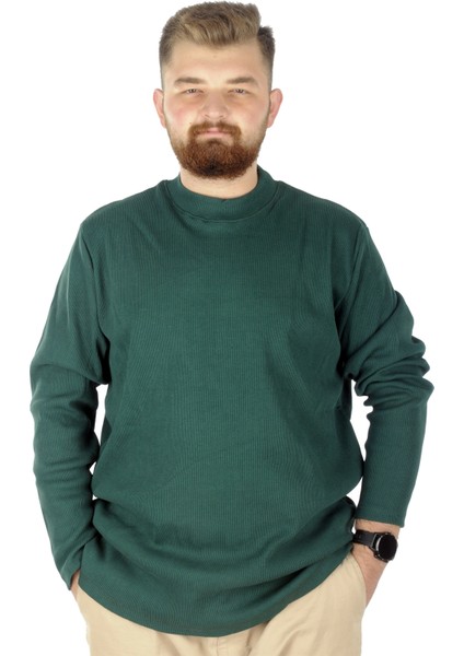 Büyük Beden Uzun Kol Yarım Balıkçı Kazak 22558 Nefti