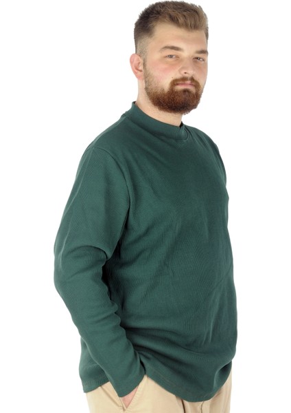 Büyük Beden Uzun Kol Yarım Balıkçı Kazak 22558 Nefti fiyatları