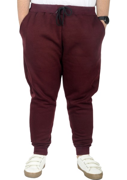 Büyük Beden Erkek Esofman Altı 3ip 20583 Mürdüm