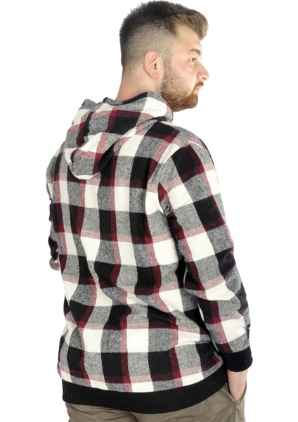 Erkek Oduncu Kapsonlu Sweat Kanguru 22528 Bordo