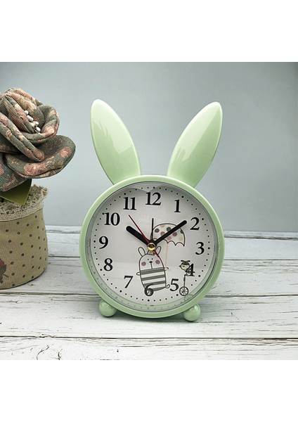 Yatak Odası Çalar Saat, Tavşan Kulakları Çalar Saat, Öğrenci Ev Dekorasyonu Masaüstü Saati (Yurt Dışından)