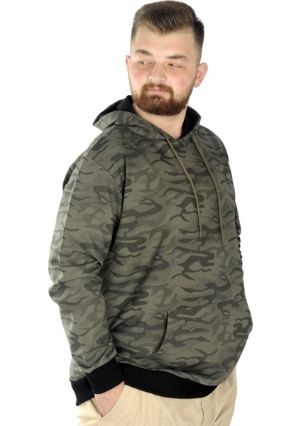Erkek Sweat Kapşon Kanguru Kamuflaj 22547 Haki fiyatları