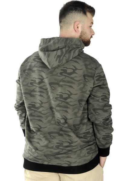 Erkek Sweat Kapşon Kanguru Kamuflaj 22547 Haki modelleri